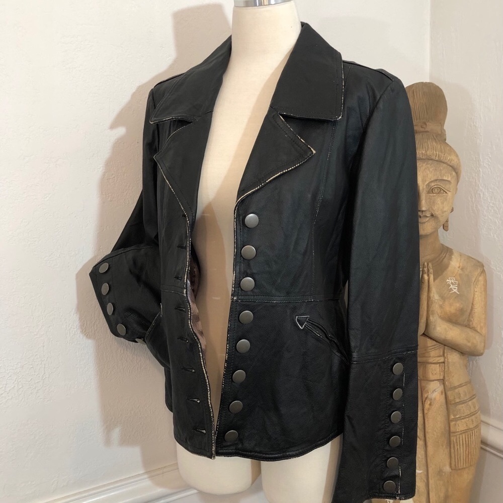 Wilson’s Leather Jacket NWOT “Rocker” Design Leather Rubbed Vintage Look M - Picture 2 of 10